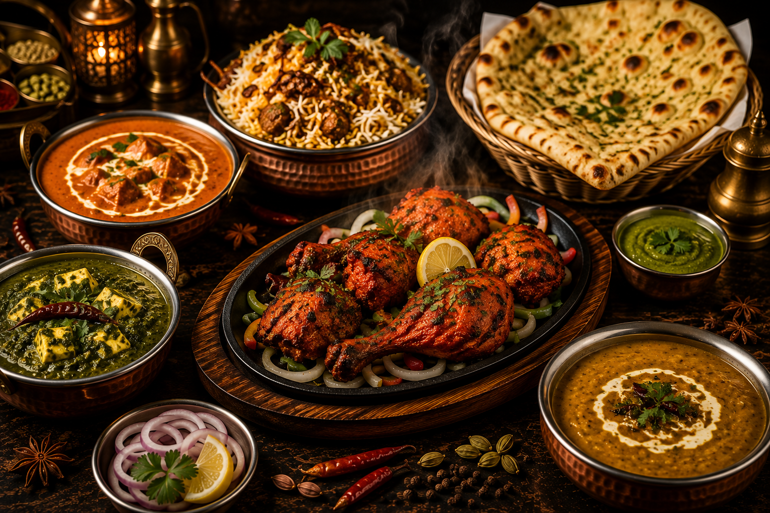 Tandoori chicken platter